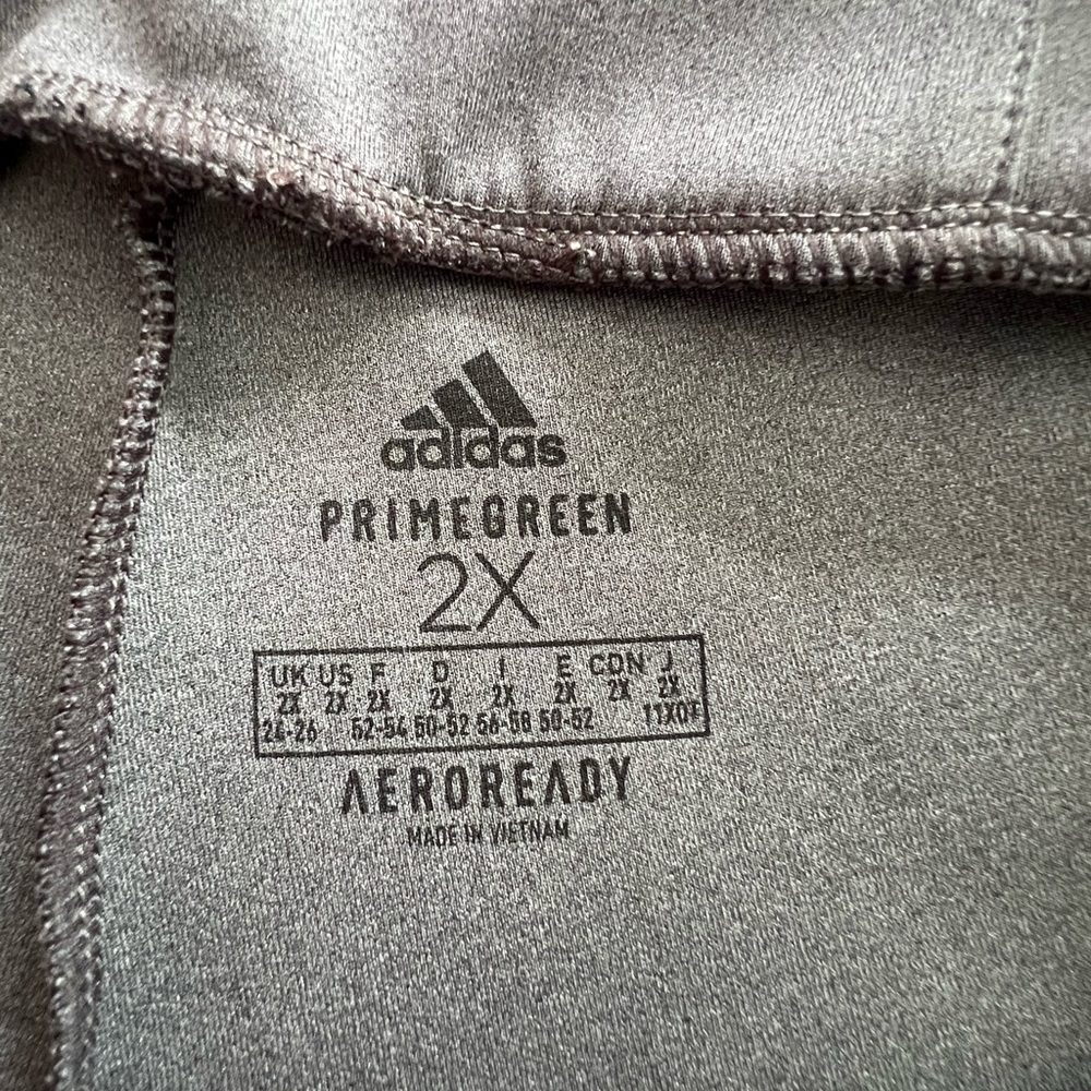 Adidas Aeroready 3-Stripes 7/8 High Rise Leggings Gray No signs of Wear Sz 2X - Picture 7 of 7